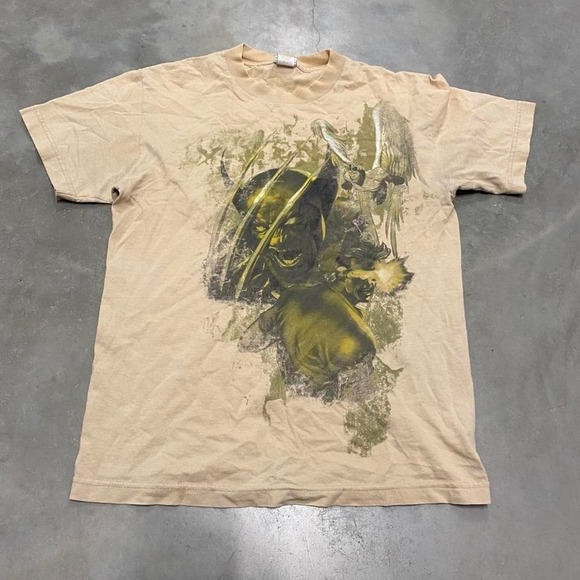 Marvel Other - Vintage y2k 90s cream marvel wolverine aop universal studios shirt